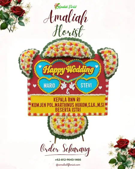 Papan Bunga Pernikahan Sinagar